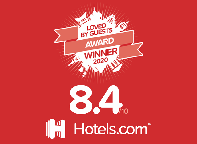 連續3年榮獲Hotels.com「Loved By Guests Award 2020 (住宿者選出的人氣旅館Award 2020)」!