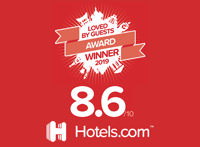連續2年榮獲Hotels.com「Loved By Guests Award 2019 (住宿者選出的人氣旅館Award 2019)」!