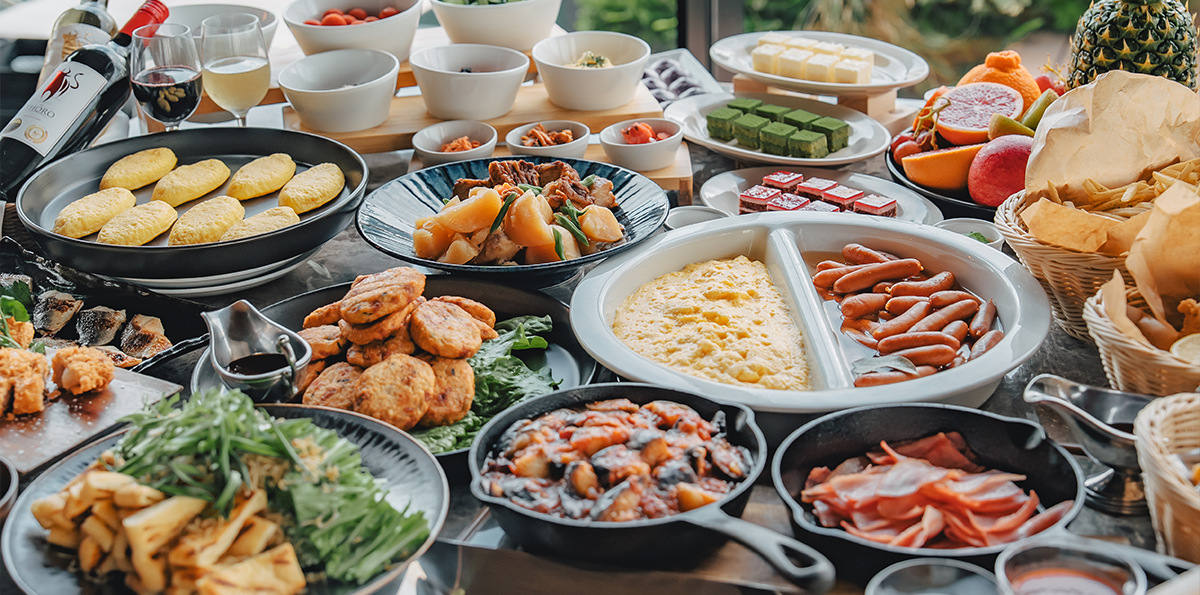 裝點清爽早晨的酒店早餐