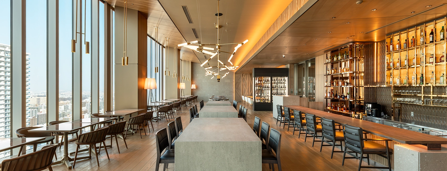 位於26樓的「MoonLight Hokkaido Bistro & Bar」內部景觀