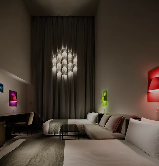 不同房型的舒適客房