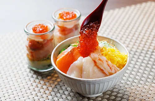 目玉料理 海鮮パフェ